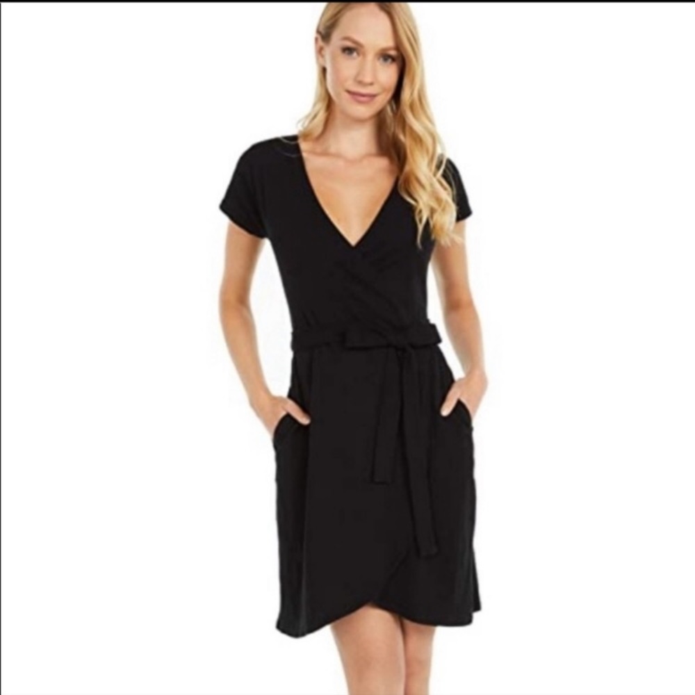 Pact organic cotton wrap dress